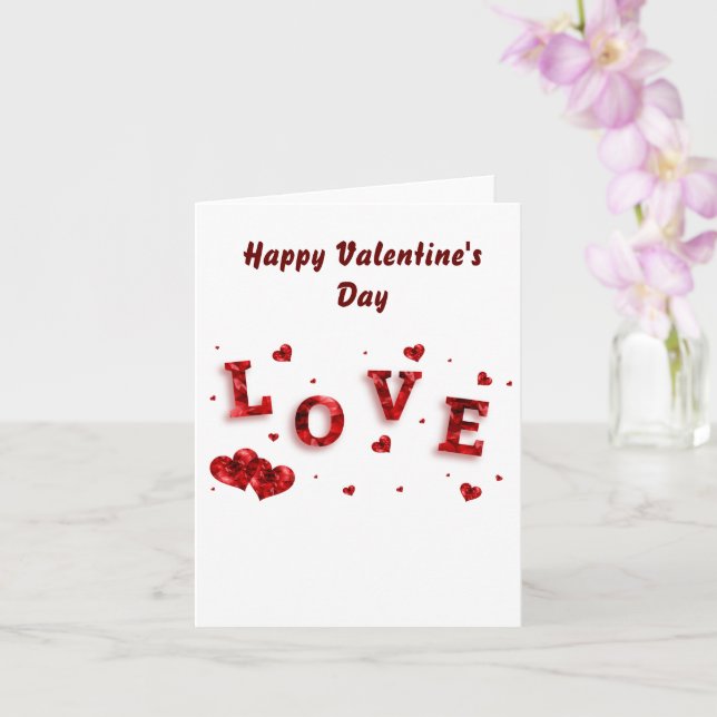 Happy Valentine's Day Card (Orchid)