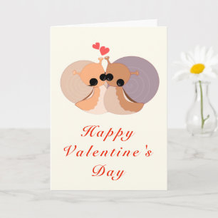 Happy Valentine's Day Card Couple Love Snails