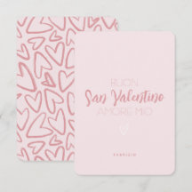 Happy Valentine's Day Card in Pink - Italian