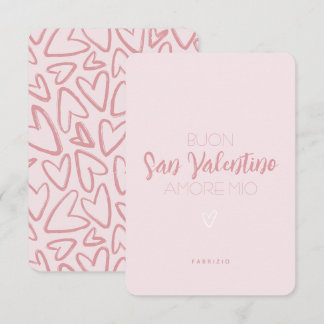 Happy Valentine's Day Card in Pink - Italian