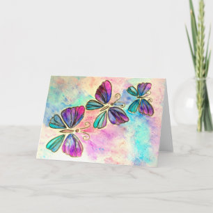 Happy Valentine's Day Card with Butterflies