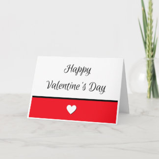 Happy Valentine's Day Card With Heart Design