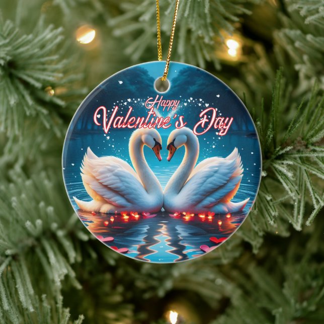 Happy Valentine's Day Ceramic Tree Decoration (Tree)