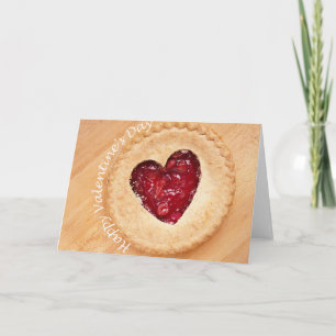 Happy Valentine's Day - cherry pie Holiday Card