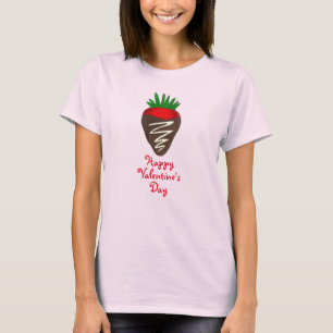 Happy Valentine's Day Chocolate Dipped Strawberry T-Shirt