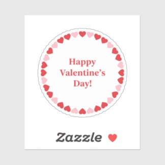 Happy Valentines Day Classic Red Heart Border 