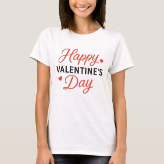 Happy Valentine's Day Classic Red Hearts Love T-Shirt