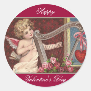 Happy Valentine's Day Classic Round Sticker