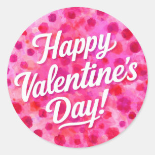 Happy Valentine's Day Classic Round Sticker