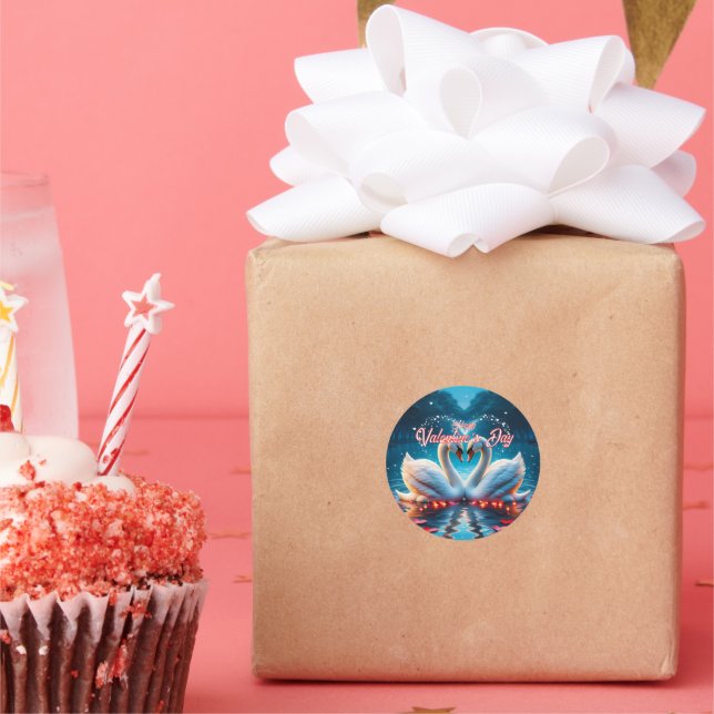 Happy Valentine's Day Classic Round Sticker (Party)