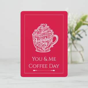 Happy Valentines Day Coffee Date Greeting Card