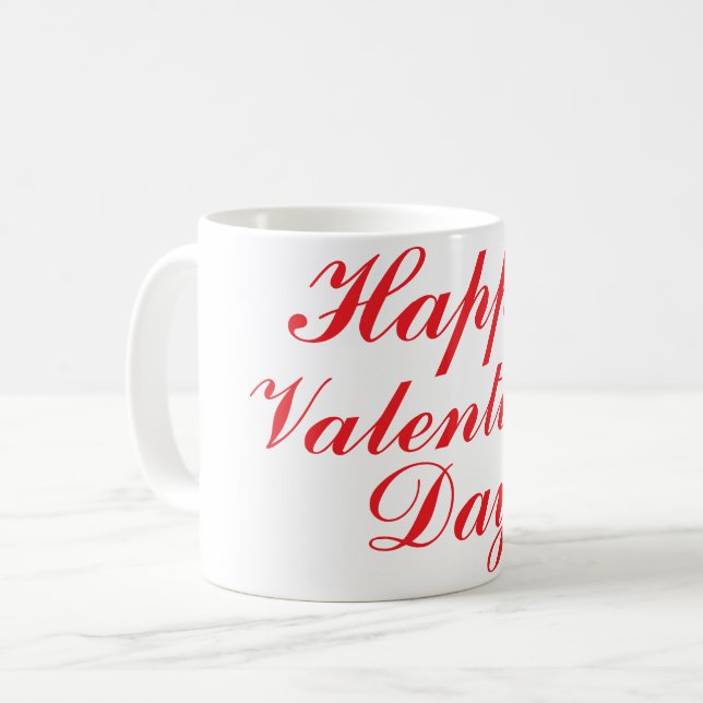 Happy Valentine's Day Coffee Mug (Front Left)