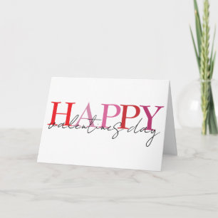  Happy Valentine's Day Colourful Simple  Card