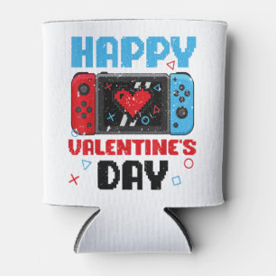 Happy Valentines Day Controller Video Game Heart B Can Cooler