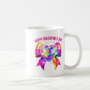 Happy Valentine's Day Coquette Disco Ball Heart Gi Coffee Mug
