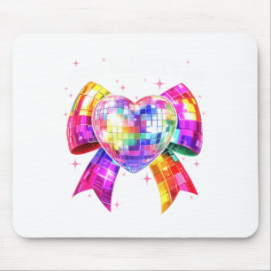 Happy Valentine's Day Coquette Disco Ball Heart Gi Mouse Mat