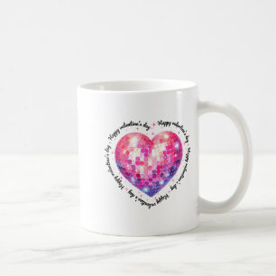 Happy Valentine's Day Coquette Nk Disco Ball Heart Coffee Mug