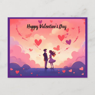 Happy Valentine's Day Couple Holiday Postcard
