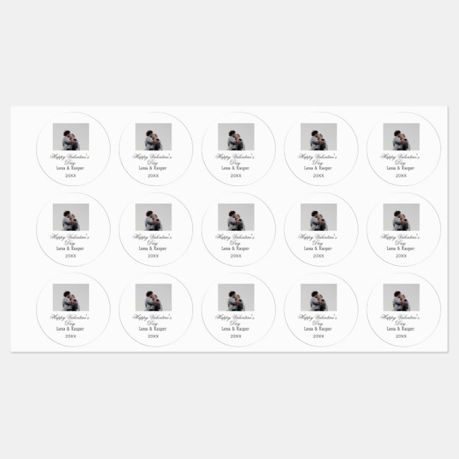 Happy Valentine's day couple photo modern simple t (Sheet)