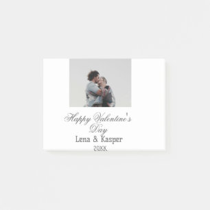 Happy Valentine's day couple photo modern simple t Post-it Notes