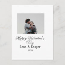 Happy Valentine's day couple photo modern simple t