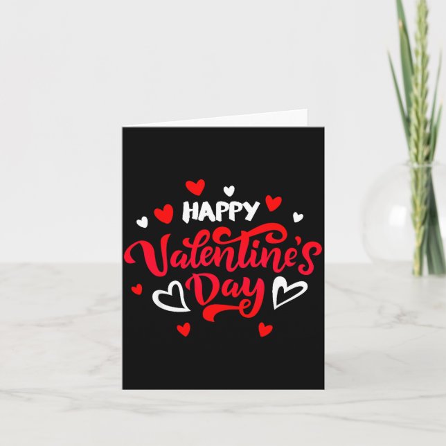 Happy Valentine's Day Couples Date Valentine Love  Card (Front)