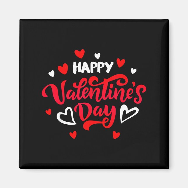 Happy Valentine's Day Couples Date Valentine Love  Magnet (Front)