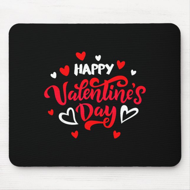 Happy Valentine's Day Couples Date Valentine Love  Mouse Mat (Front)