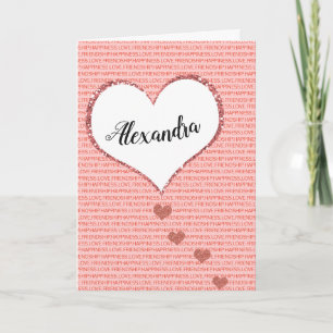 Happy Valentine's Day Custom Name Holiday Card