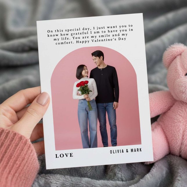 Happy Valentines Day Custom Photo Collage Holiday Card (Creator Uploaded)