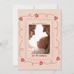 Happy Valentine's Day Custom Photograph Whimsical Holiday Card