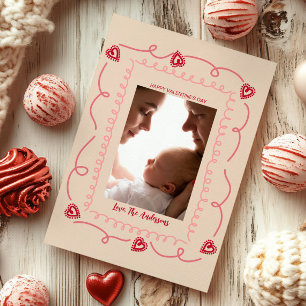 Happy Valentine's Day Custom Photograph Whimsical Holiday Card
