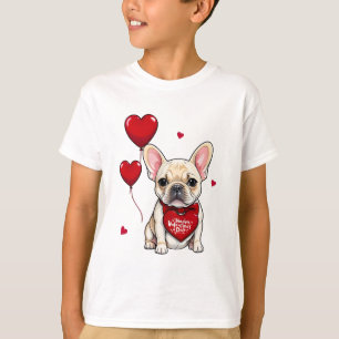 Happy Valentine's day! Cute french bulldog T-Shirt