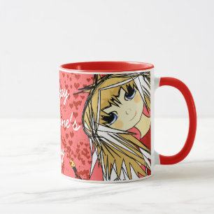 Happy Valentine's Day-Cute Girl Mug