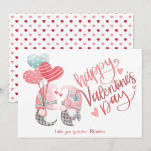 Happy Valentine's Day Cute Gnome Couple Valentine Card