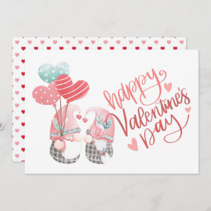 Happy Valentine's Day Cute Gnome Photo Valentine Card