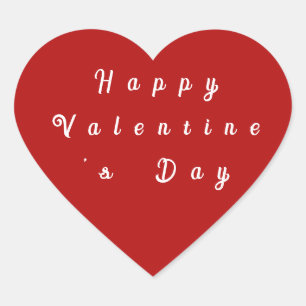 Happy Valentine's Day, cute Love saying Heart Sticker