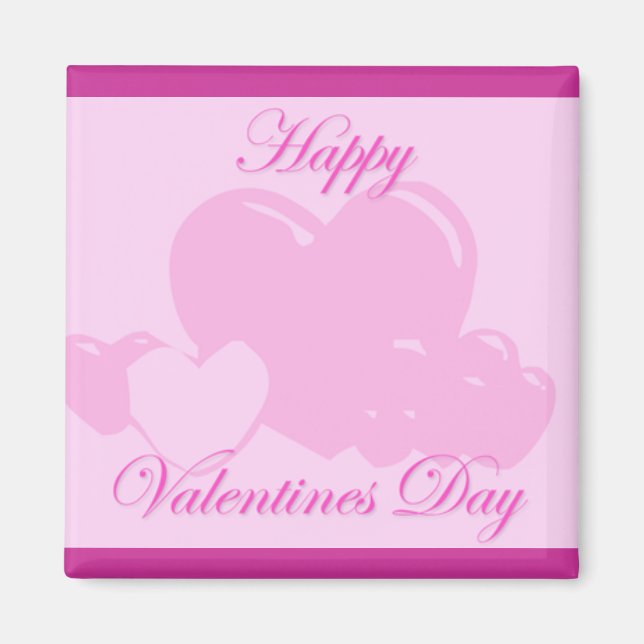 Happy-Valentines-Day cute Magnet (Front)