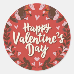 Happy Valentine's Day Cute Playful Holiday Sticker