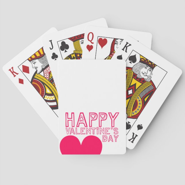 Happy Valentine's day Cute Playing Cards (Back)