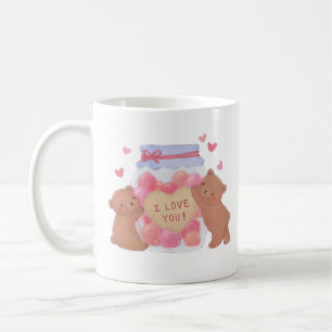 Happy Valentine's Day Cute Teddy Bears Coffee Mug