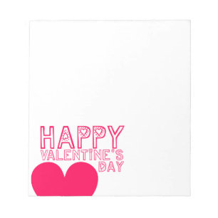 Happy Valentine's day Cute typography Notepad