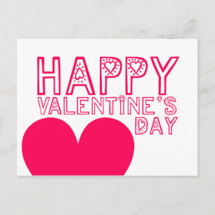 Happy Valentine's day Cute typography Postcard