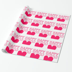 Happy Valentine's day Cute typography Wrapping Paper