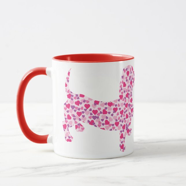Happy Valentines Day Dachshund Mug (Left)