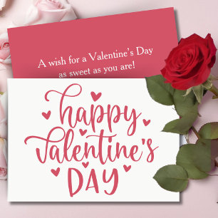 Happy Valentine's Day Decorative Script Custom Holiday Card