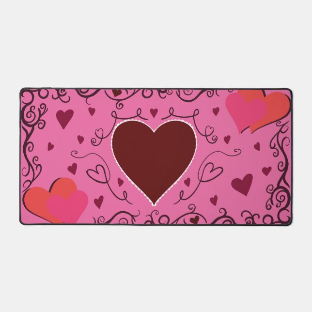 Happy Valentine's Day  Desk Mat (Front)