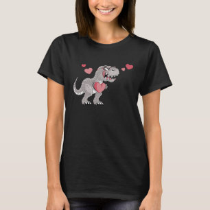 Happy Valentine's Day Dino Hearts rex Romantic Din T-Shirt