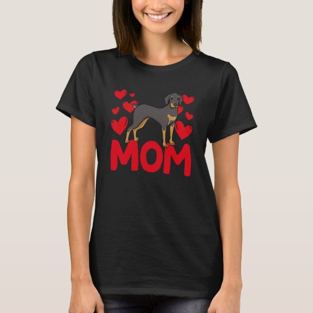 Happy Valentine's Day Doberman Mom Mothers Day Val T-Shirt (Front)