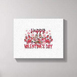 Happy Valentines Day Dog Pet Canvas Print